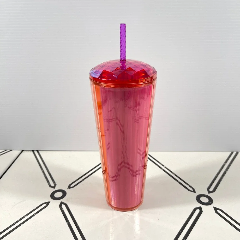 Starbucks Kaleidoscope Dragonfruit Pink‎ Faceted Dome Lid Venti Tumbler 24oz